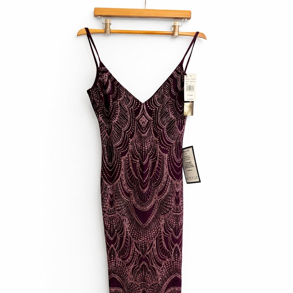 P Femme - Wine and Gold Formal Dress